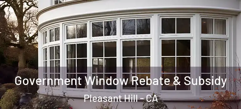  Government Window Rebate & Subsidy Pleasant Hill - CA